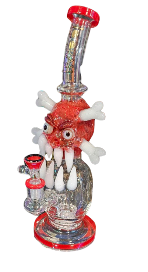 Lookah Red Death Glass Water Pipe