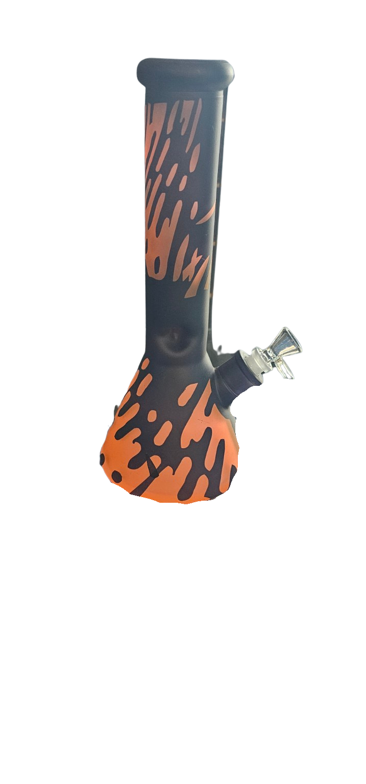 Tiger Splatter Glass Water Pipe
