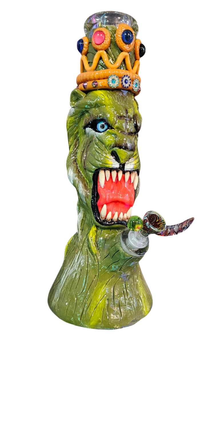 King of the Jungle Glass Water Pipe