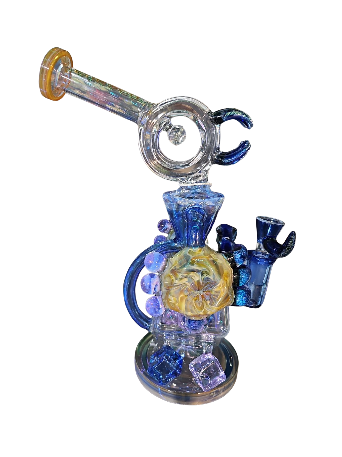 Cheech Blue Poly Glass Water Pipe