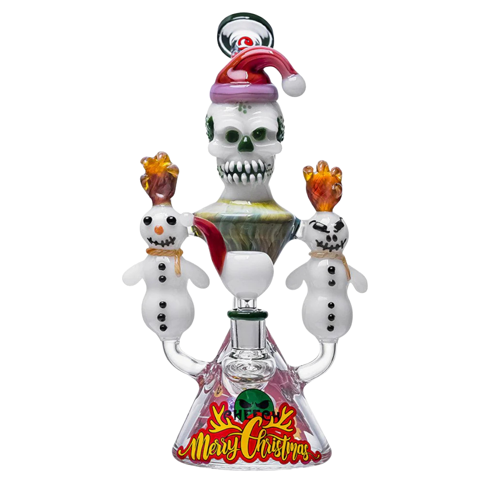 Cheech Spooky Santa Glass Water Pipe