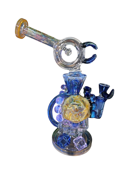 Cheech Blue Poly Glass Water Pipe