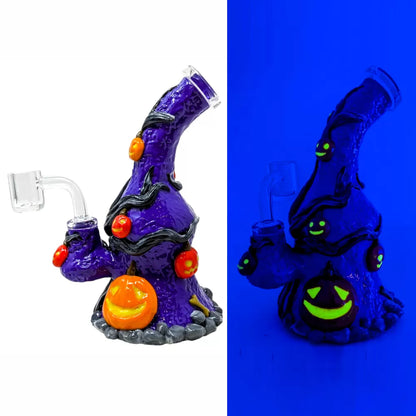 7-Inch 'Pumpkin Patch Perch' Halloween Water Pipe