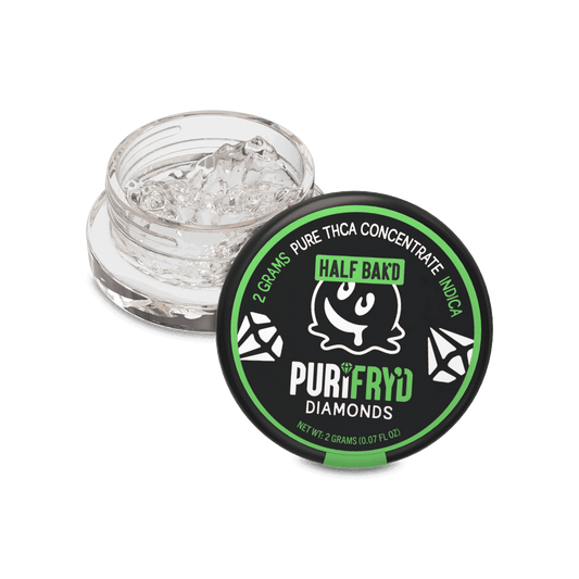Purifry’d Diamonds THC‑A Concentrates by HALF BAK’D