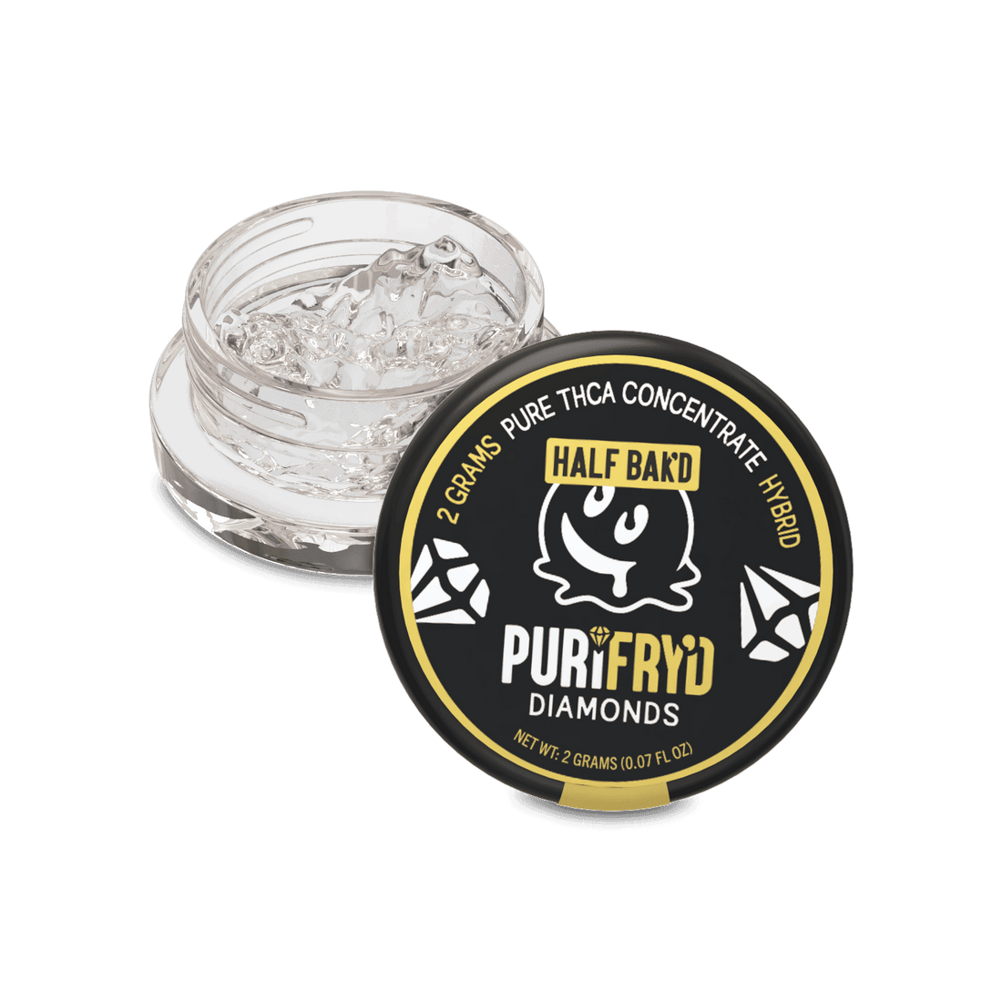 Purifry’d Diamonds THC‑A Concentrates by HALF BAK’D