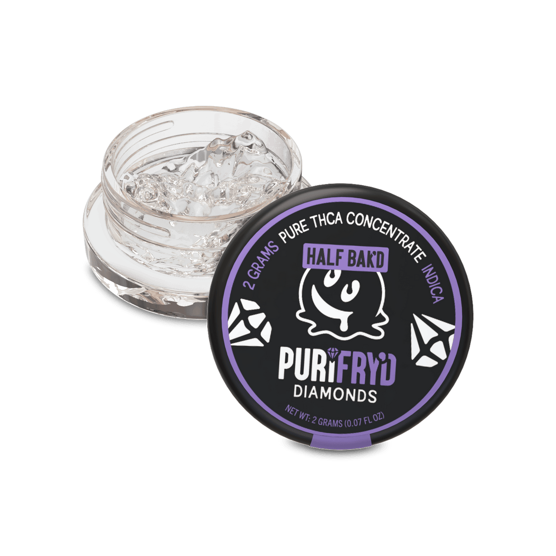 Purifry’d Diamonds THC‑A Concentrates by HALF BAK’D