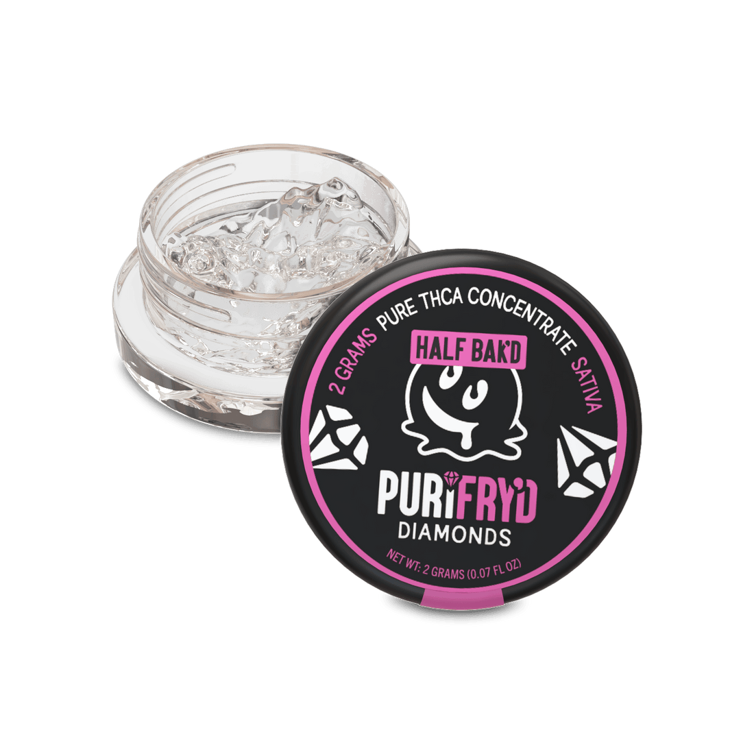 Purifry’d Diamonds THC‑A Concentrates by HALF BAK’D