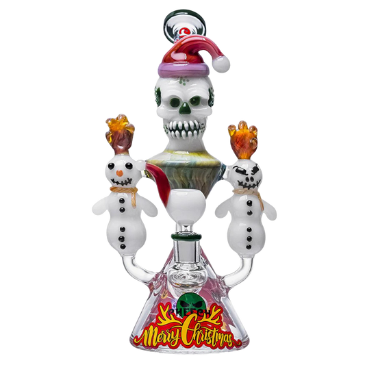Cheech Spooky Santa Glass Water Pipe